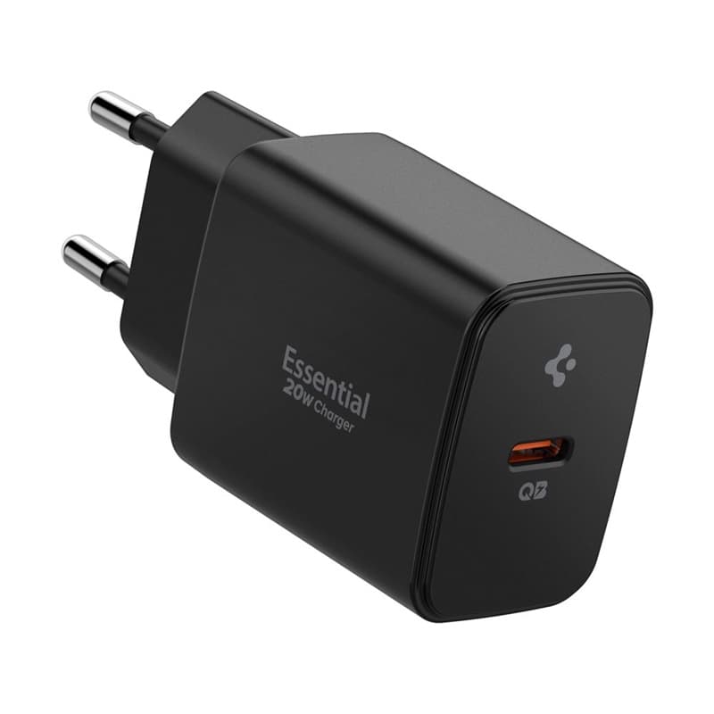 Spigen Essential EE201EU GaN - Wall Charger USB-C 20W (Black)