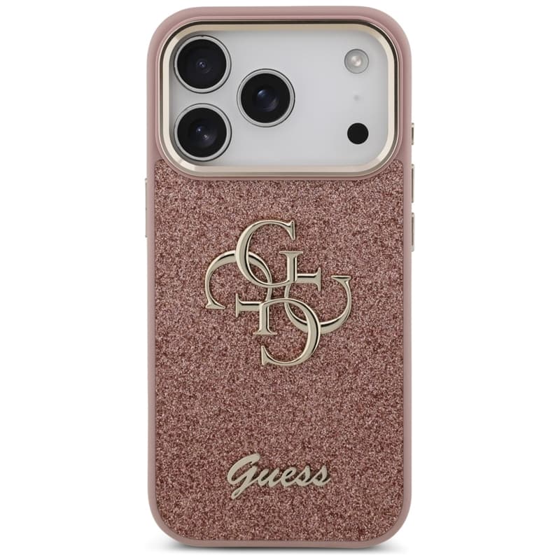 Guess Fixed Glitter Big 4G Metal Frame - Case iPhone 17 Pro (pink) 3