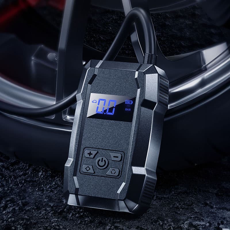 WEKOME Pi801 - Portable electric car pump + Power Bank 2000 mAh (Black) 4