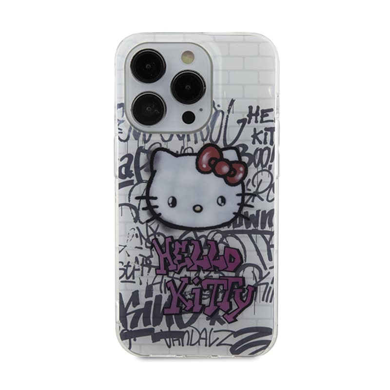 Hello Kitty IML Kitty On Bricks Graffiti - iPhone 15 Pro Max Case (white) 3