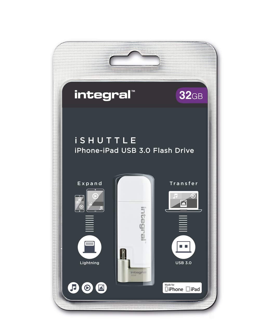 Integral iShuttle – a compact and convenient USB 3.0 Flash Drive with added Lightning connector