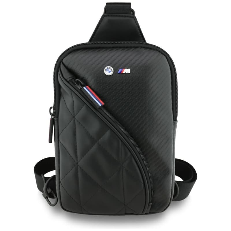 BMW Carbon Pocket & Metal Logo - Crossbody Phone Bag (Black) 1