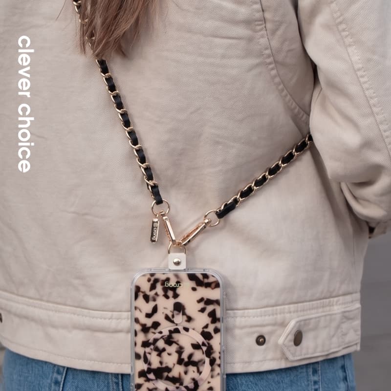 Crong Phone Crossbody - Phone Lanyard (Black Twist) 2