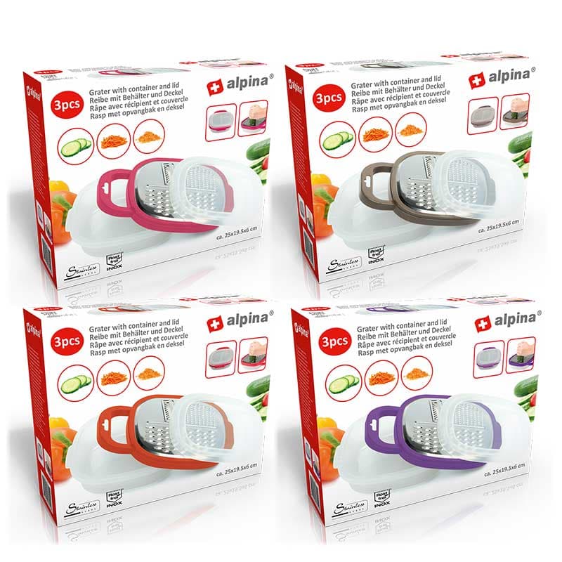 Alpina - multifunction grater with container (purple) 2