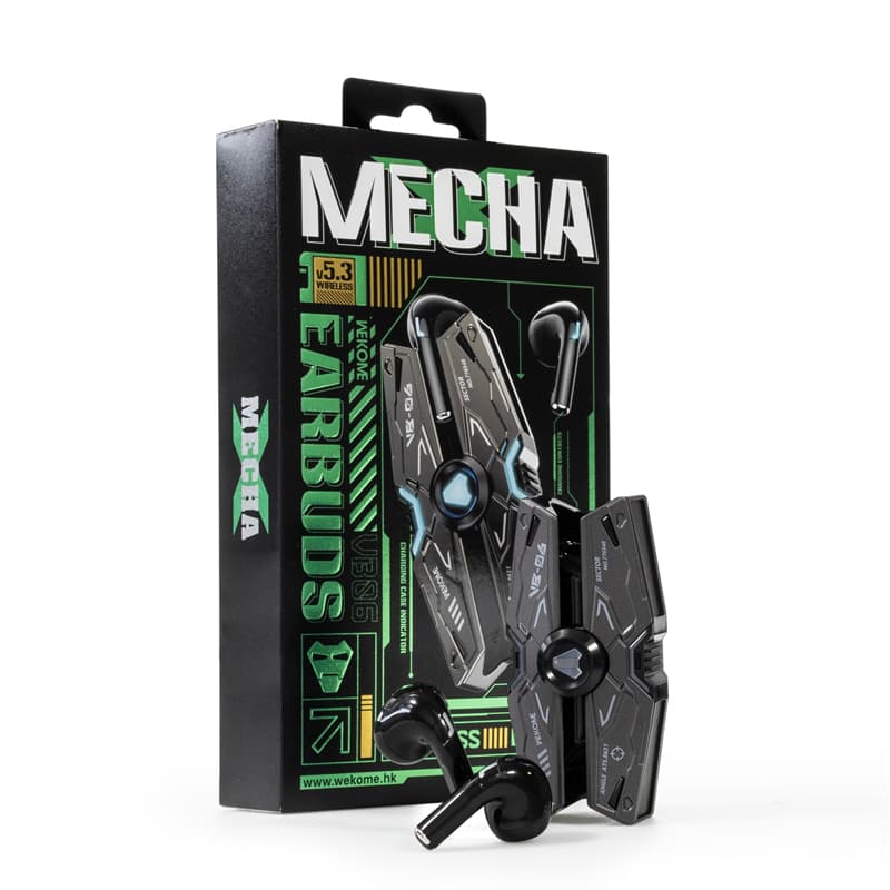 WEKOME VB06 Mecha Series - Bluetooth V5.3 TWS wireless headphones with charging case (Tarnish) 7