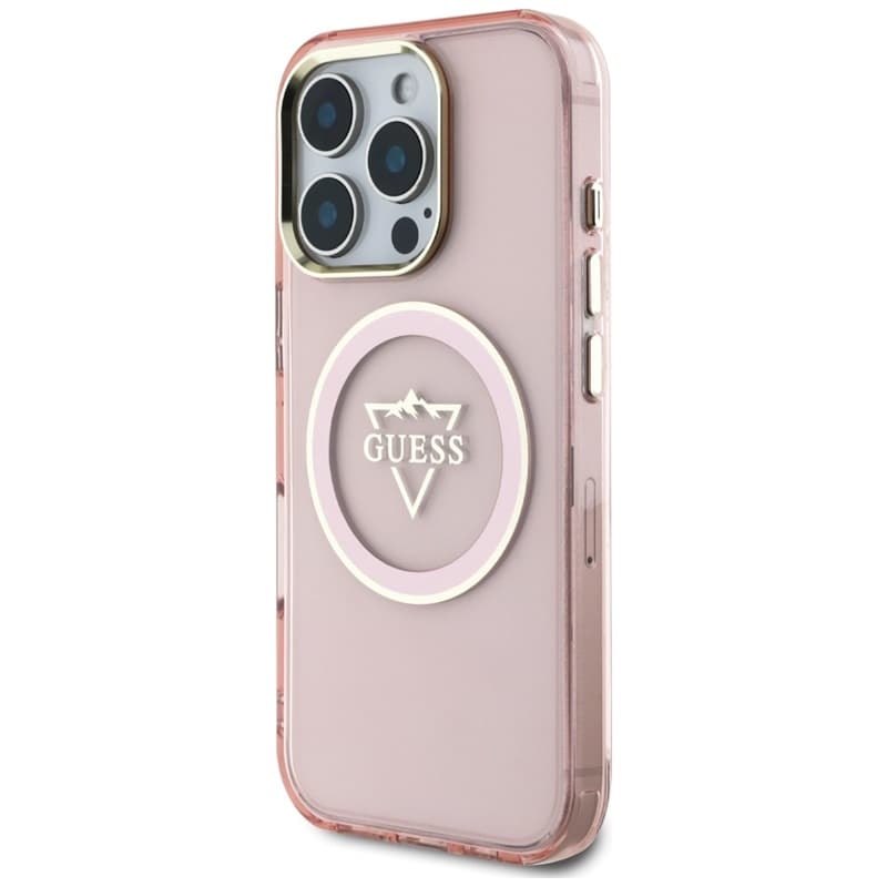 Guess IML Metal Mountain Logo MagSafe - Case for iPhone 16 Pro Max (pink) 2