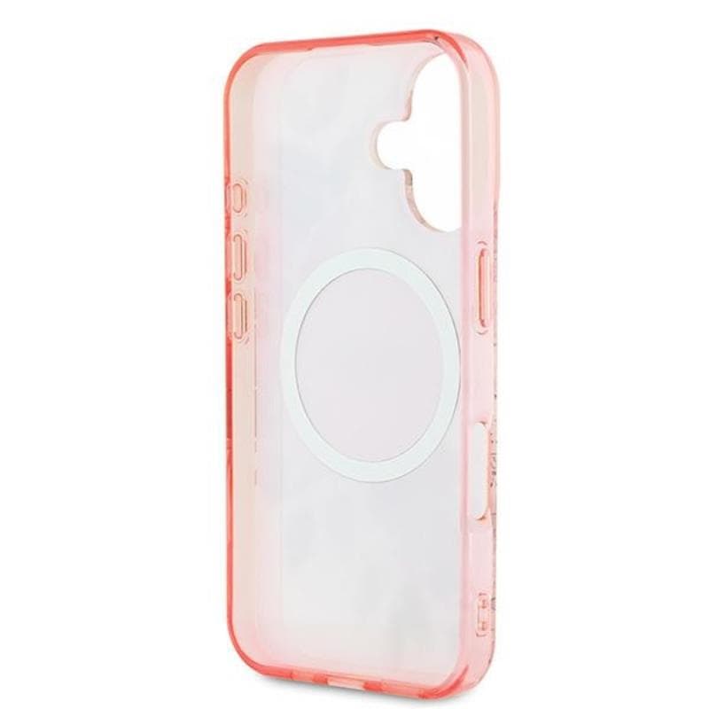Guess IML Flower & Tonal Circle MagSafe - Case for iPhone 16 (Pink) 7