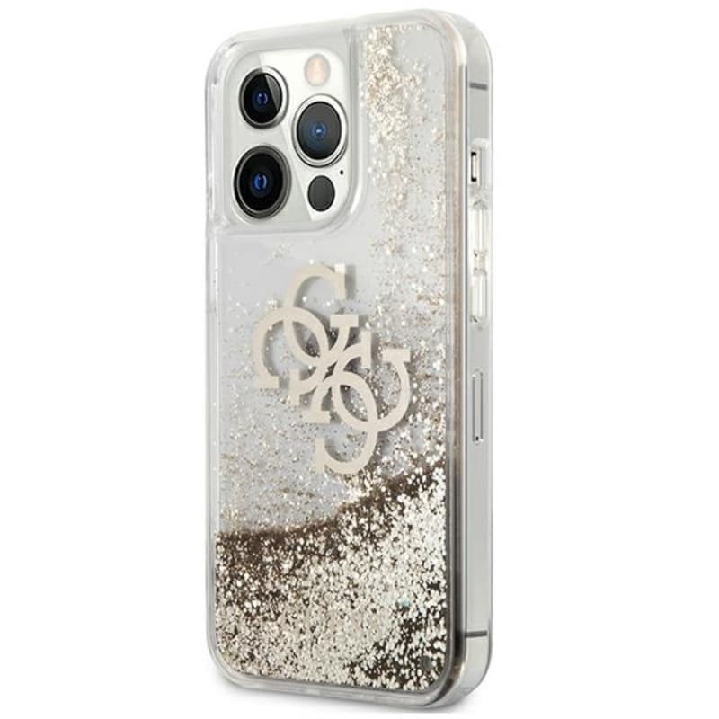 Guess Liquid Glitter 4G Big Logo - Case for iPhone 13 Pro Max (Gold) 2