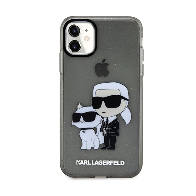 Karl Lagerfeld IML Glitter Karl & Choupette - iPhone 11 Case (black) 3