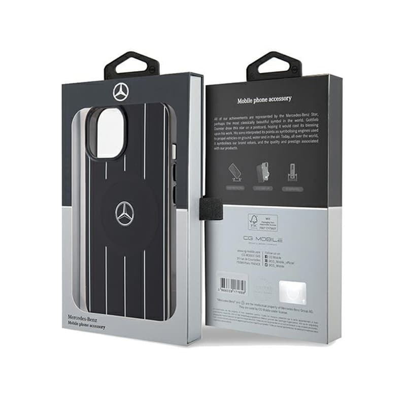 Mercedes Double Layer Crossed Lines MagSafe - iPhone 15 Case (Black) 8