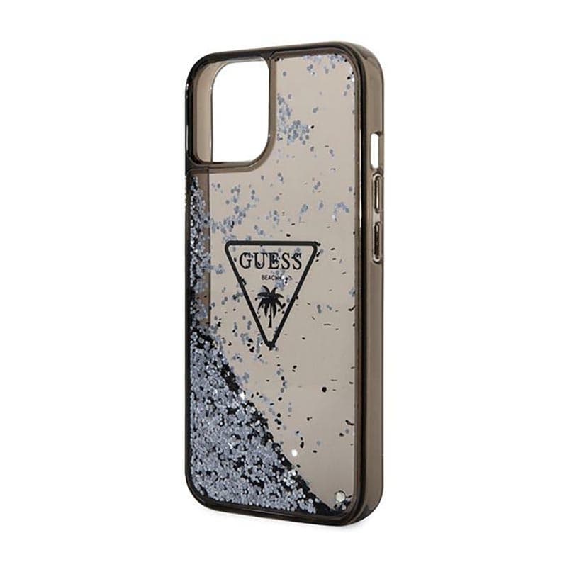 Guess Liquid Glitter Triangle Logo Case - Case for iPhone 14 Plus (Black) 6