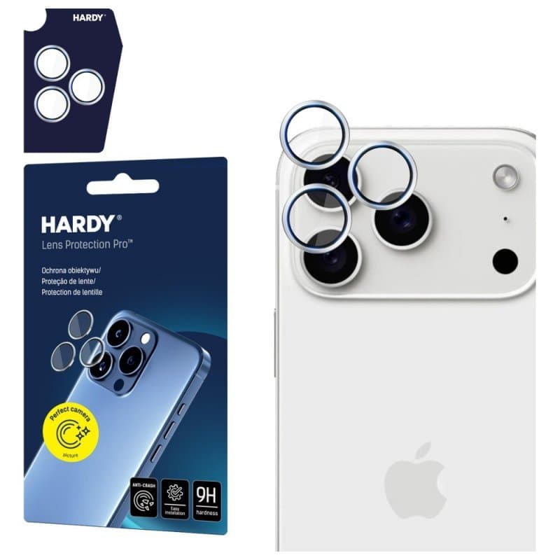 3mk HARDY Lens Protection Pro - Camera Lens Glass for iPhone 17 Pro / iPhone 17 Pro Max (Silver)