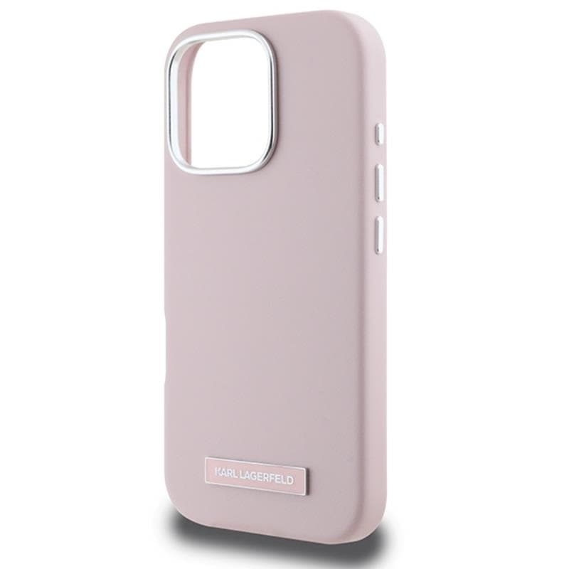 Karl Lagerfeld FW Metal Plate MagSafe - Case for iPhone 16 Pro (pink) 6