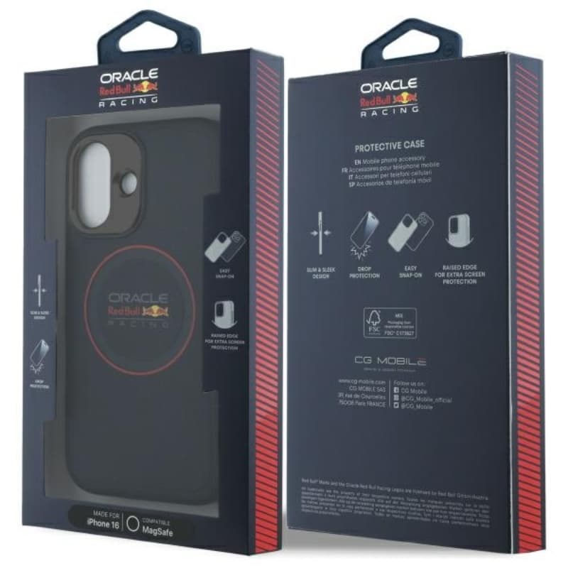 Red Bull Leather Red Ring MagSafe - iPhone 16 Case (Navy Blue) 8