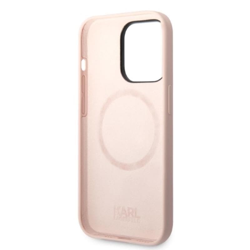 Karl Lagerfeld Liquid Silicone Karl & Choupette MagSafe - Case for iPhone 14 Pro Max (Pink) 6