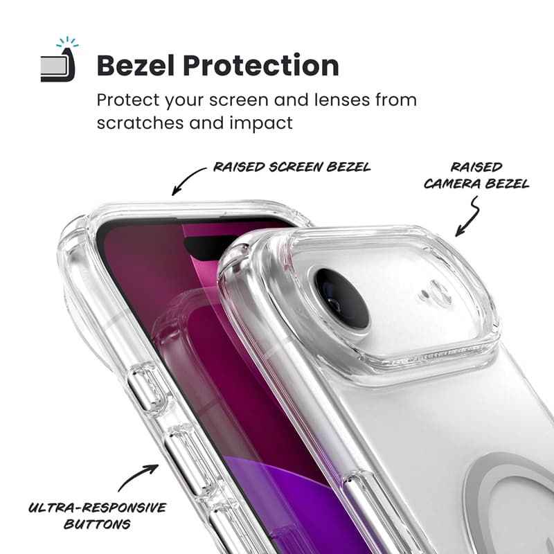 Speck Presidio Perfect Clear MagSafe - iPhone Air Case (Clear / Silver) 3
