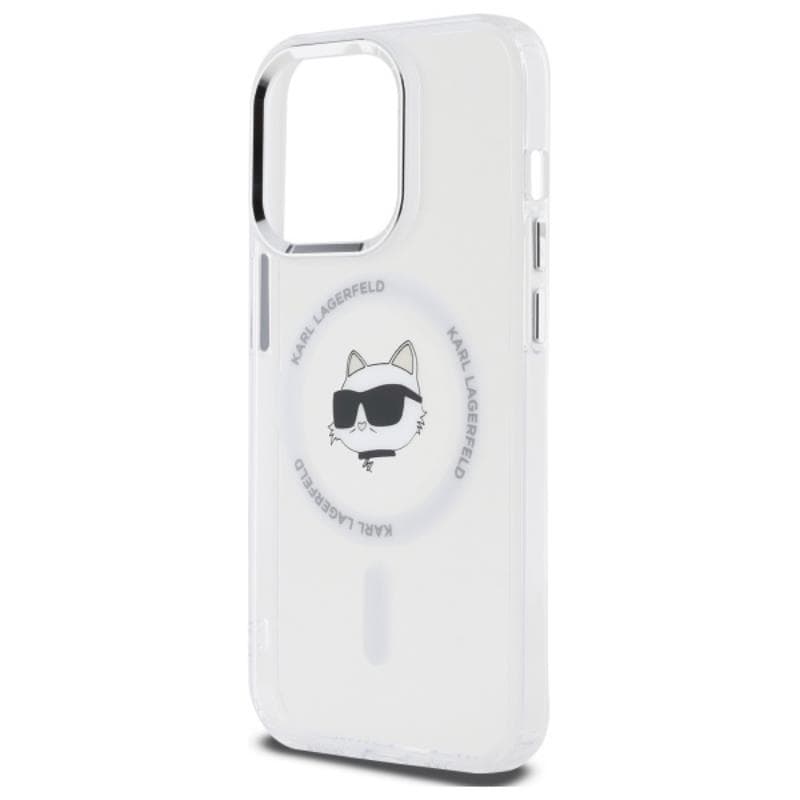 Karl Lagerfeld IML Metal Choupette Head MagSafe - Case for iPhone 14 Pro (White) 6