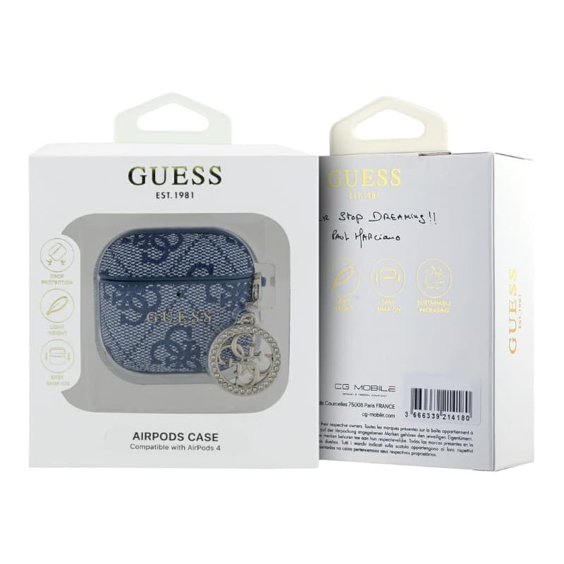 Guess 4G Strass Charm - AirPods 4 Case (blue) 3