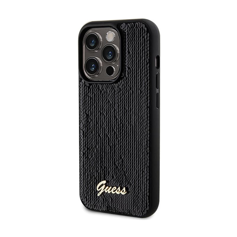 Guess Sequin Script Metal - Case for iPhone 13 Pro Max (black) 2