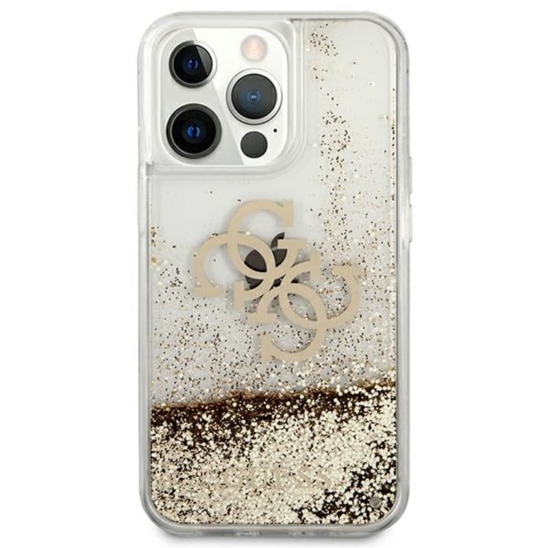 Guess Liquid Glitter 4G Big Logo - Case for iPhone 13 Pro Max (Gold) 3