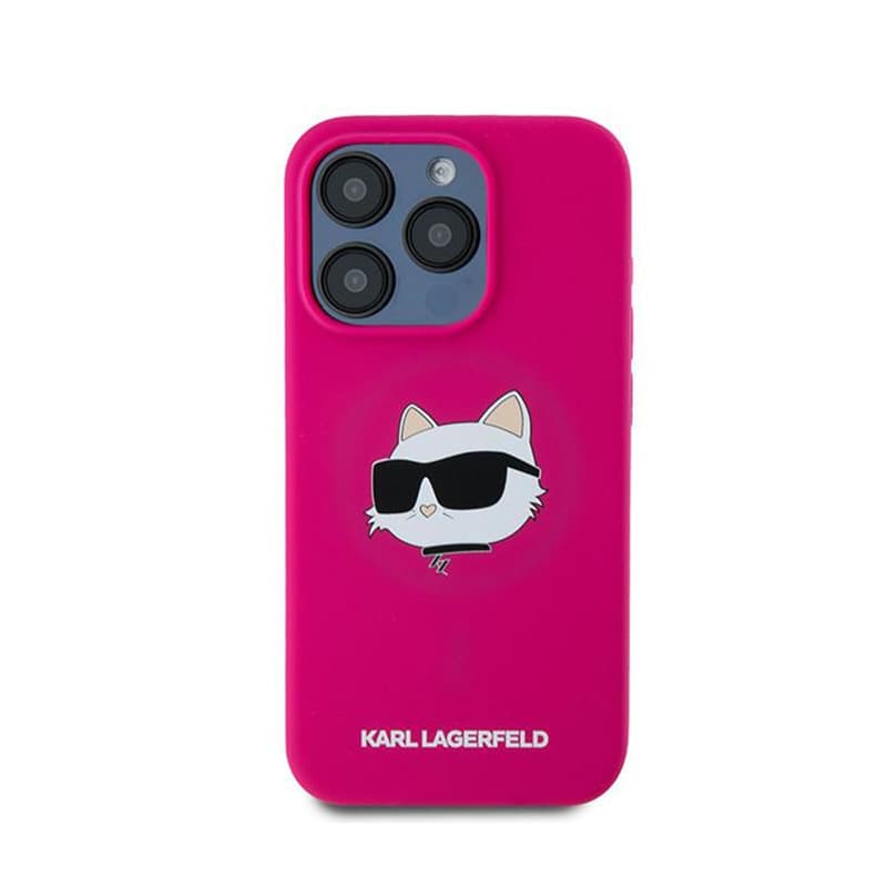 Karl Lagerfeld Silicone Choupette Head MagSafe - iPhone 15 Pro Max Case (pink) 3