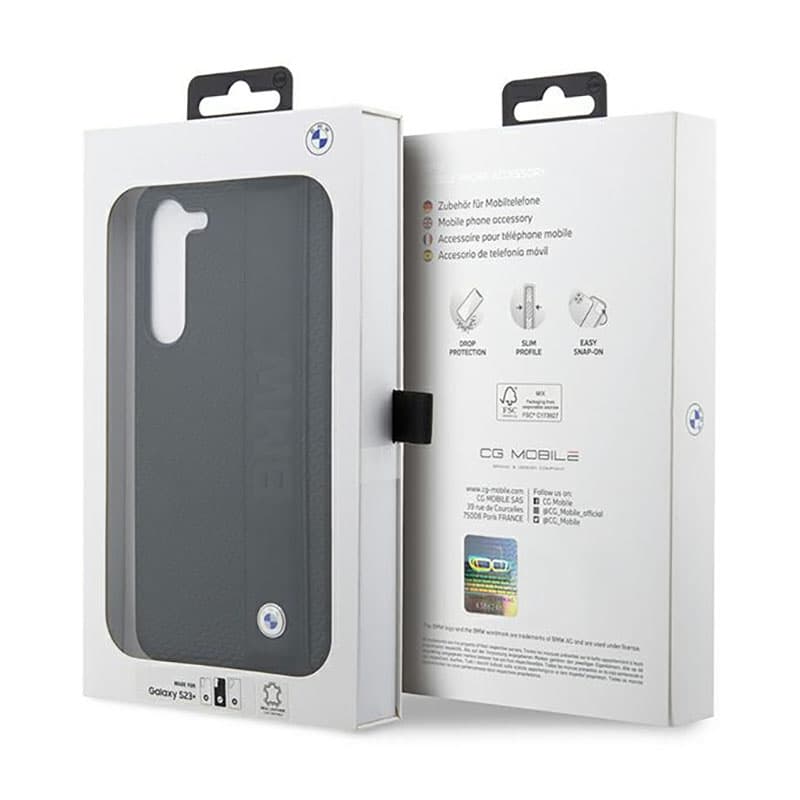 BMW Leather Textured & Stripe - Case for Samsung Galaxy S23+ (Black) 8