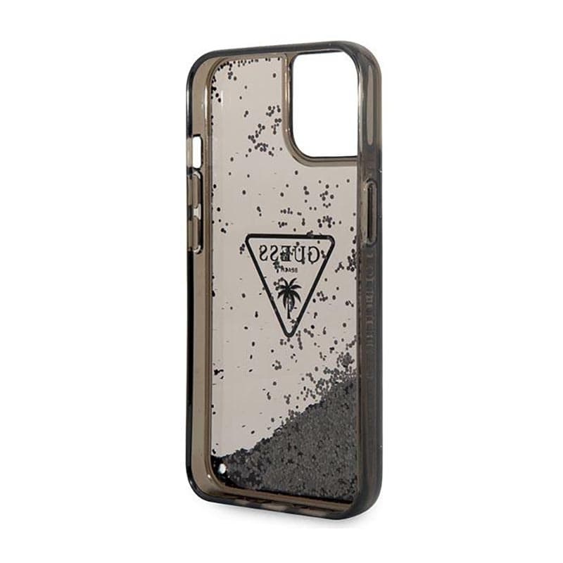 Guess Liquid Glitter Triangle Logo Case - Case for iPhone 14 Plus (Black) 7