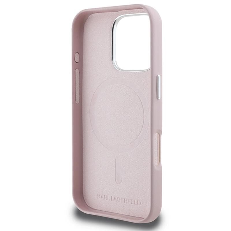 Karl Lagerfeld FW Metal Plate MagSafe - Case for iPhone 16 Pro (pink) 7