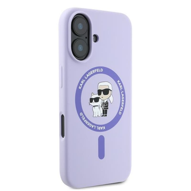 Karl Lagerfeld Silicone Karl & Choupette Ring MagSafe - Case iPhone 16 Plus (purple) 4