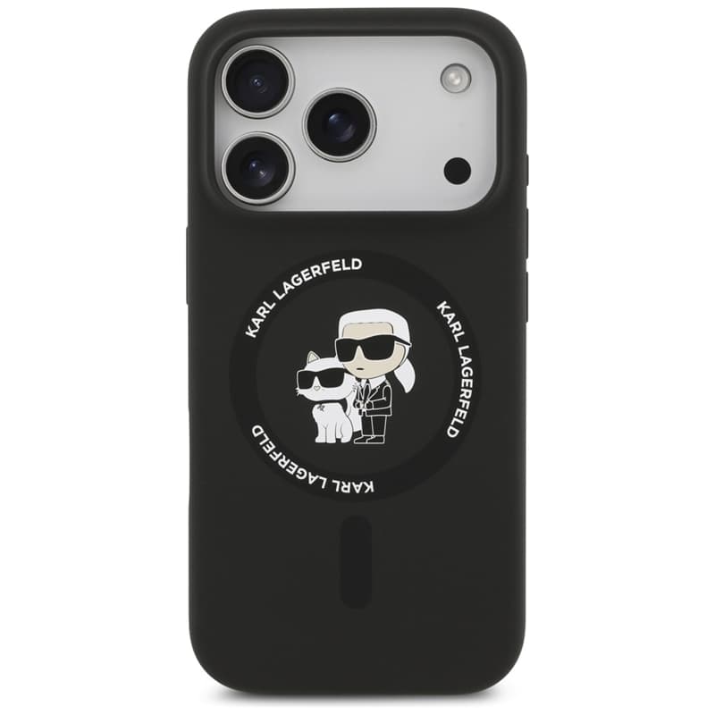 Karl Lagerfeld Silicone Karl & Choupette Ring MagSafe - Case iPhone 17 Pro Max (black) 3