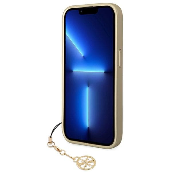 Guess 4G Charms Collection - Case for iPhone 14 Pro (Brown) 4