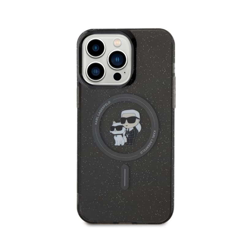 Karl Lagerfeld Karl & Choupette Glitter Magsafe - Case for iPhone 15 Pro Max (Black) 3