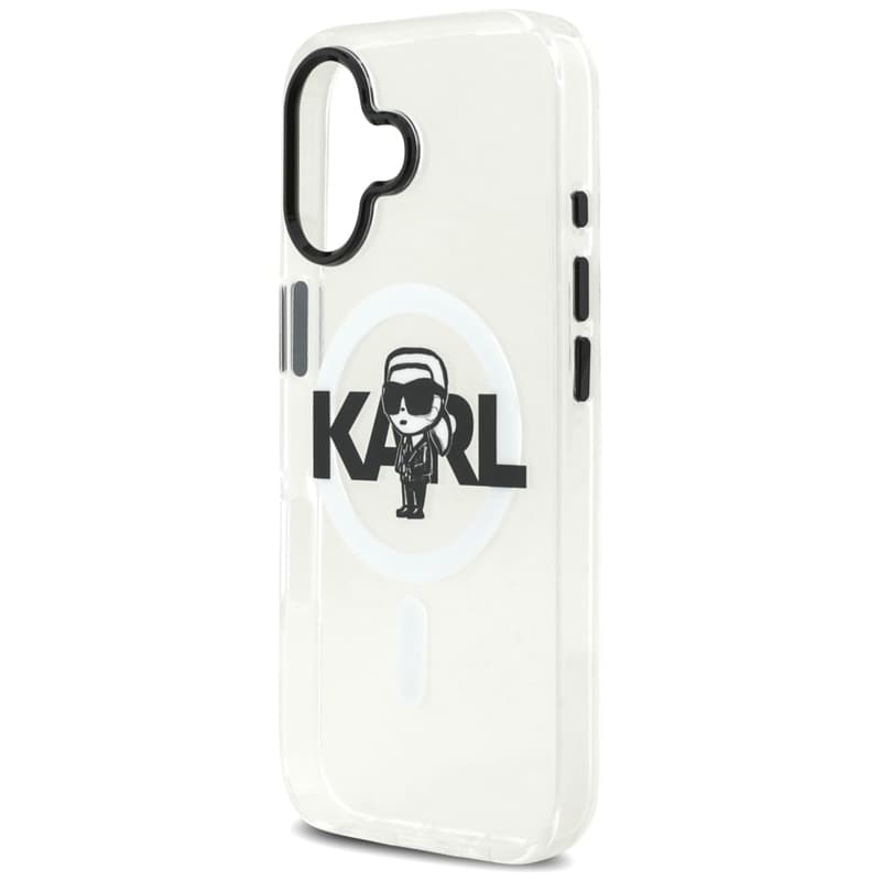 Karl Lagerfeld IML Karl Sketch Logo MagSafe - Case iPhone 17 (Clear) 6