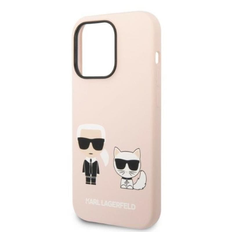Karl Lagerfeld Liquid Silicone Karl & Choupette MagSafe - Case for iPhone 14 Pro Max (Pink) 7