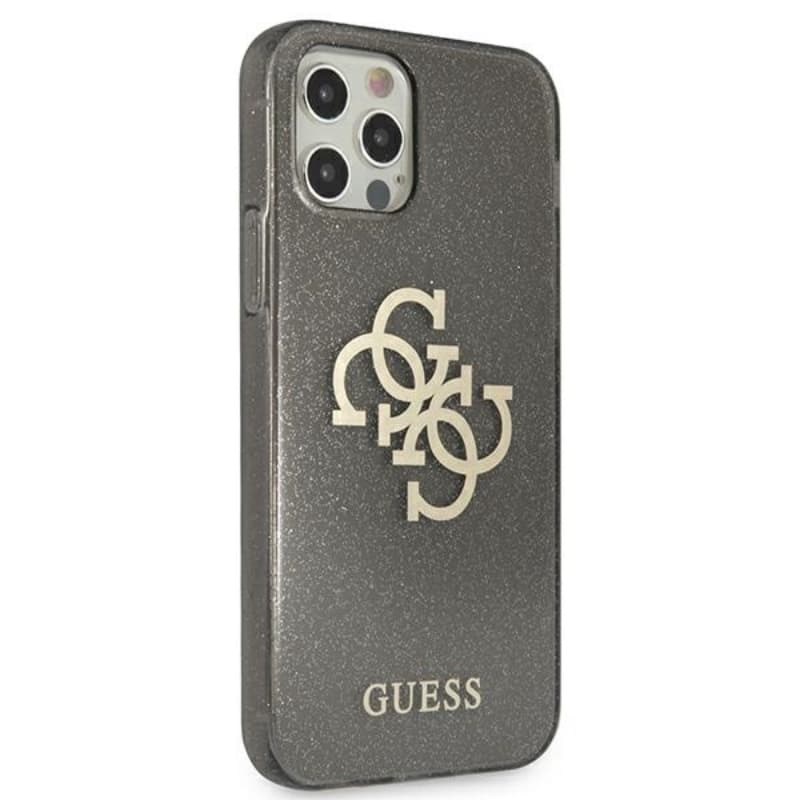 Guess Glitter 4G Big Logo - Case for iPhone 12 Pro Max (Black) 4