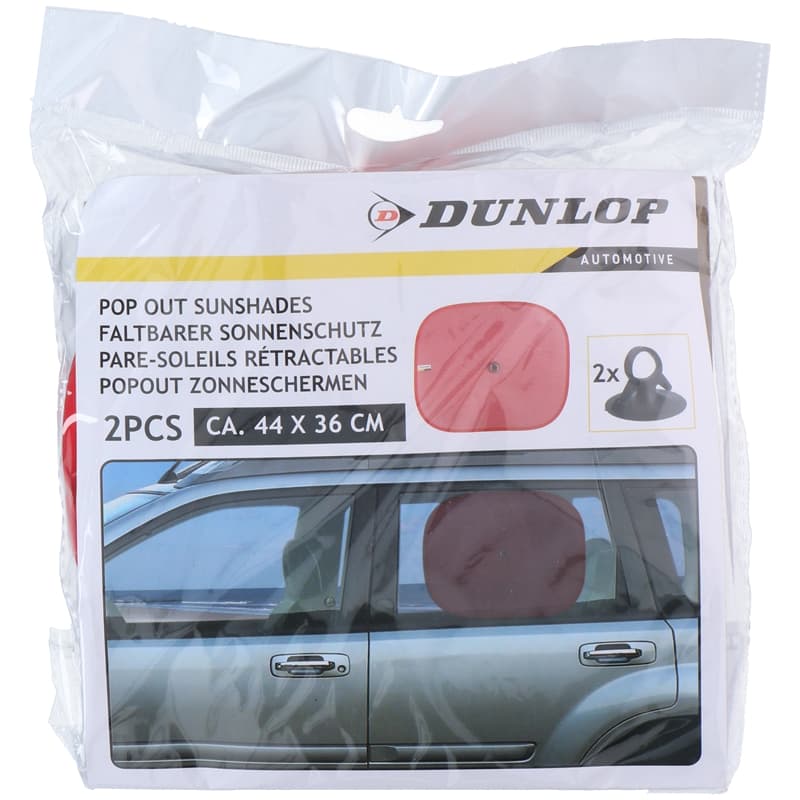 Dunlop - Sun visor for car side windows 36x44 cm 2 pcs (red) 2