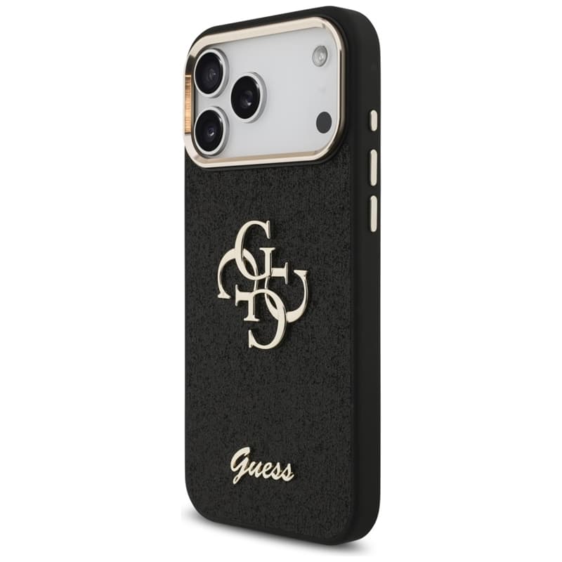 Guess Fixed Glitter Big 4G Metal Frame - Case iPhone 17 Pro Max (black) 2
