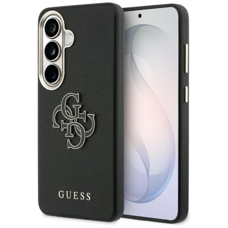 Guess Grained Big 4G Metal Logo - Samsung Galaxy S26 Case (Black) 1