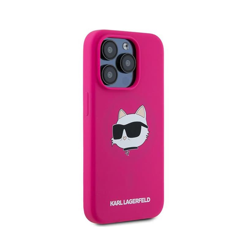 Karl Lagerfeld Silicone Choupette Head MagSafe - iPhone 15 Pro Max Case (pink) 4