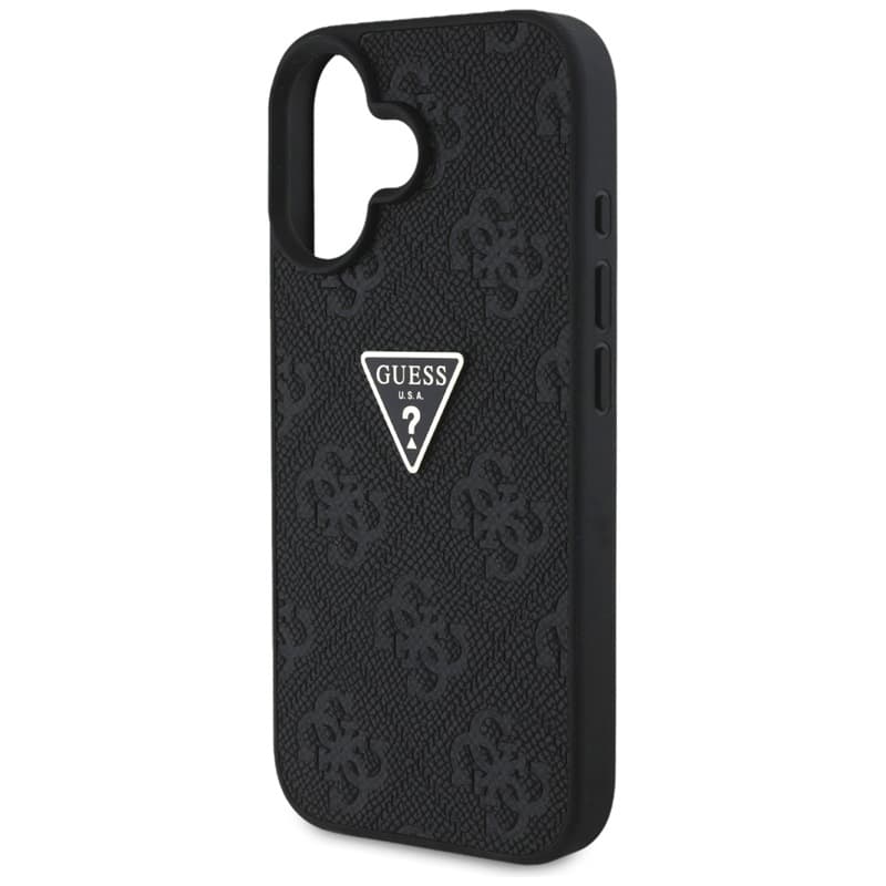 Guess Hot Stamp 4G Pattern Triangle Metal Logo - Case for iPhone 16 (black) 6