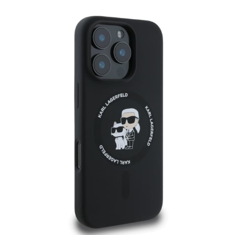 Karl Lagerfeld Silicone Karl & Choupette Ring MagSafe - Case iPhone 16 Pro (black) 2