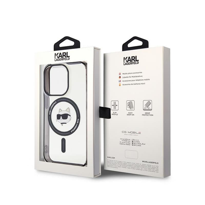 Karl Lagerfeld IML Choupette Head MagSafe - iPhone 15 Pro Max Case (Transparent) 8