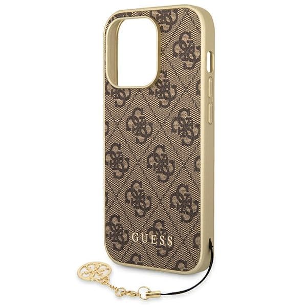Guess 4G Charms Collection - Case for iPhone 14 Pro (Brown) 5