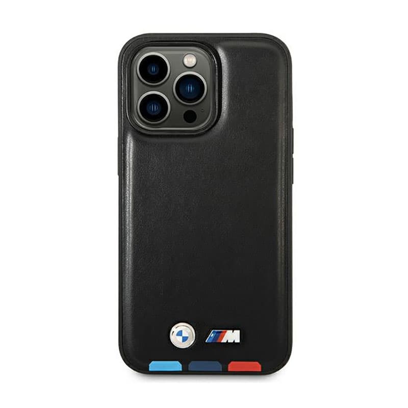 BMW Leather Hot Stamp Tricolor MagSafe - Case for iPhone 14 Pro (Black) 3