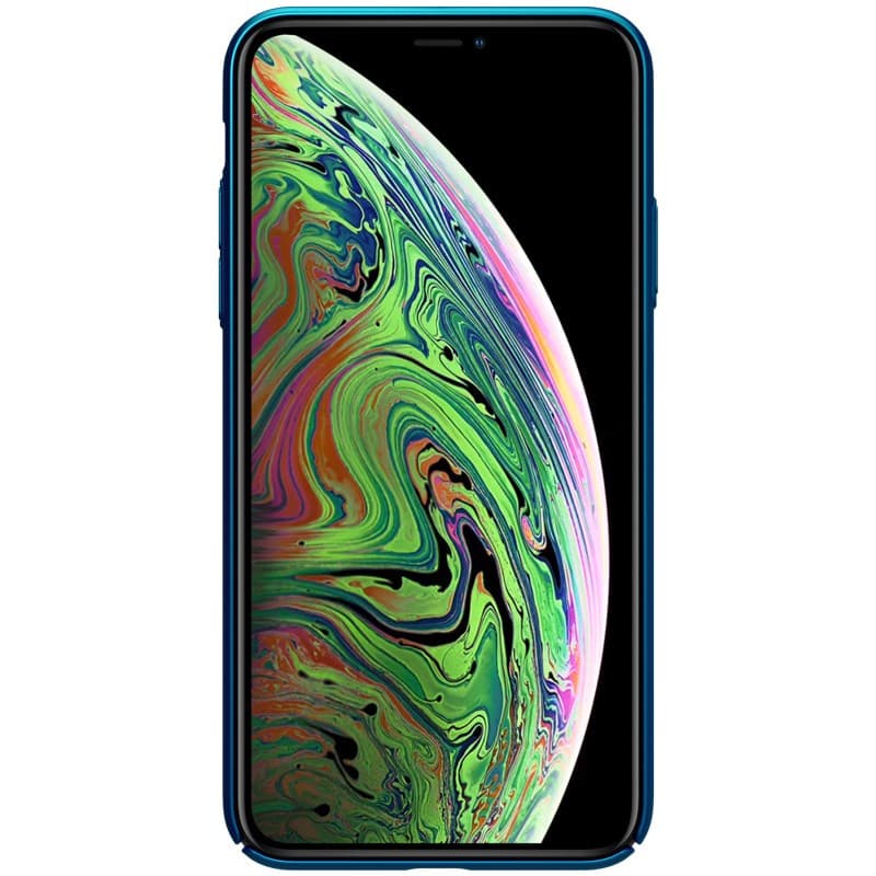 Nillkin Super Frosted Shield - Case for Apple iPhone 11 Pro Max z wycięciem na logo (Peacock Blue) 4
