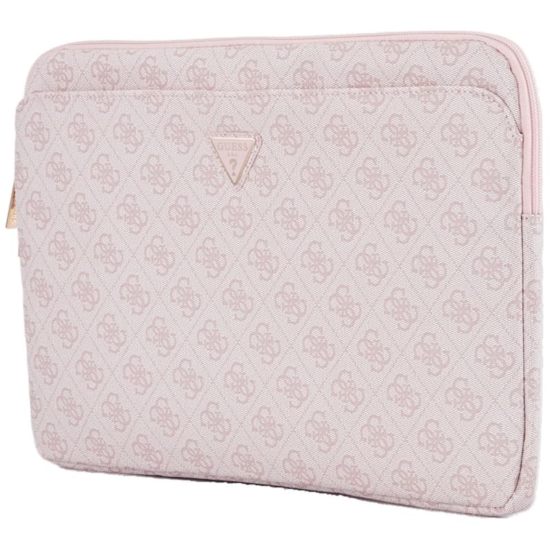 Guess 4G Zipper Pocket Triangle Logo Sleeve - Laptop Sleeve 14" (pink) 3
