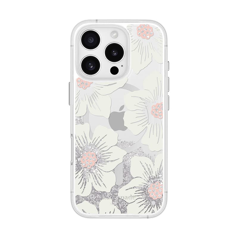 Kate Spade New York Liquid Glitter MagSafe - Case for iPhone 16 Pro (Hollyhock Floral) 2