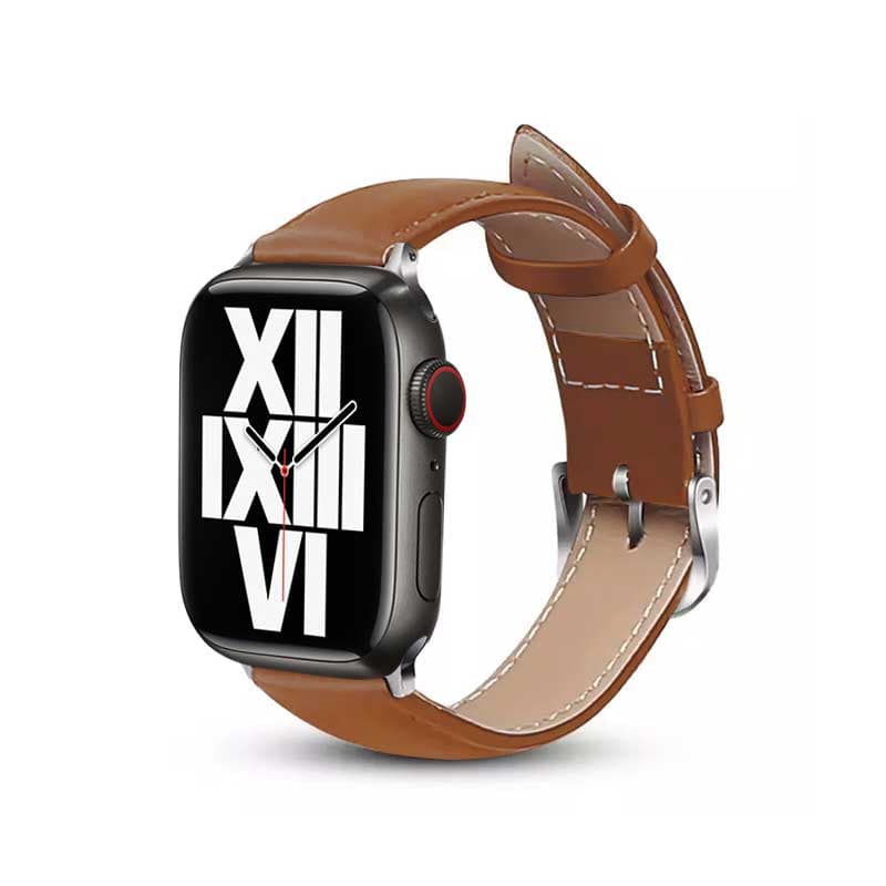Crong Noble Band - Genuine Leather Strap for Apple Watch 44/45/46/49 mm (Mocha) 3