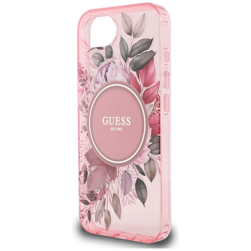 Guess IML Flowers MagSafe - Case for iPhone 16e (pink) 6