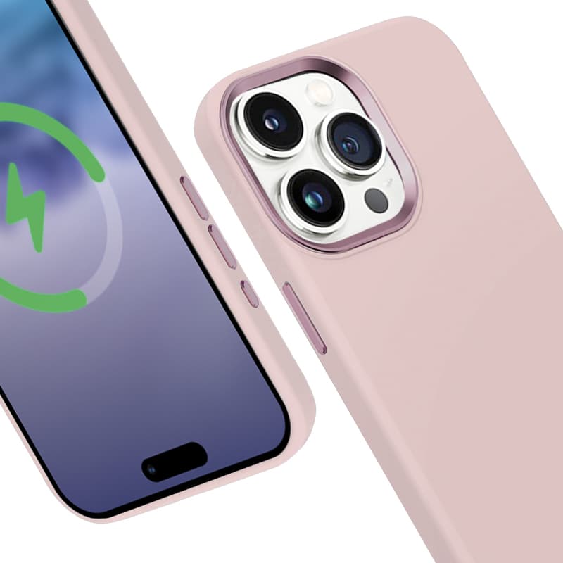 Crong Color Cover LUX Magnetic - iPhone 15 Pro MagSafe Case (Pink) 3